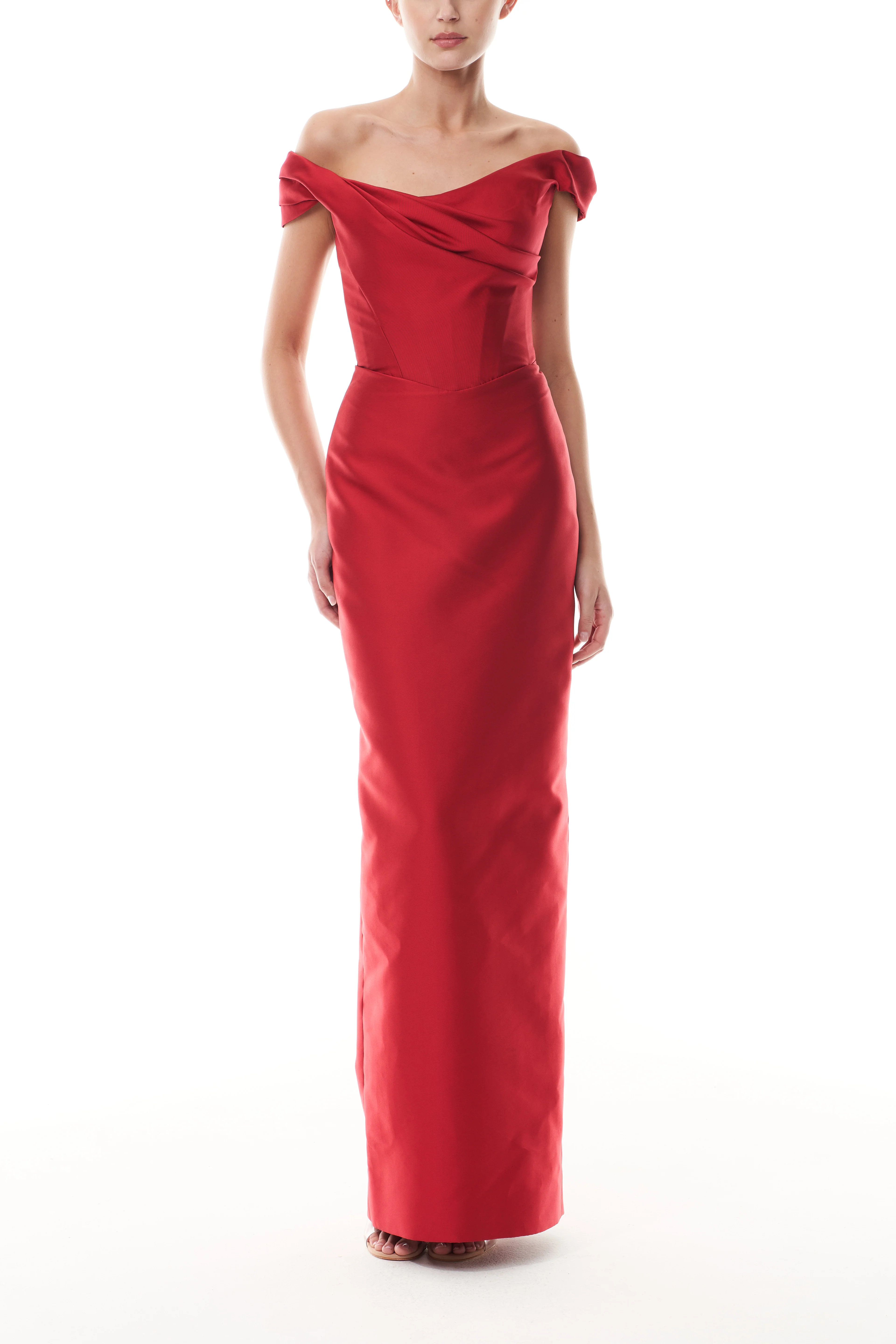 Siren Off-The-Shoulder Column Gown